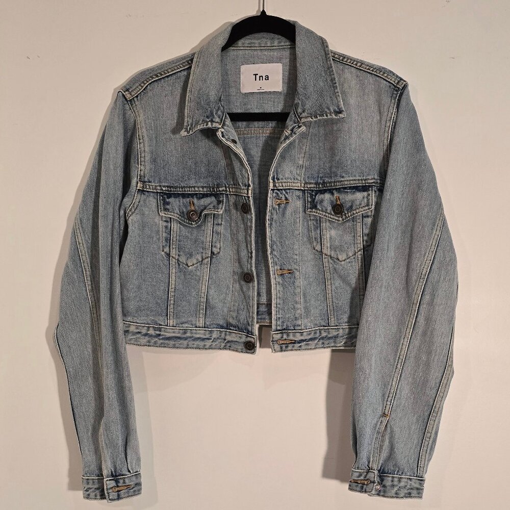 Aritzia TNA Denim Jacket Cropped L